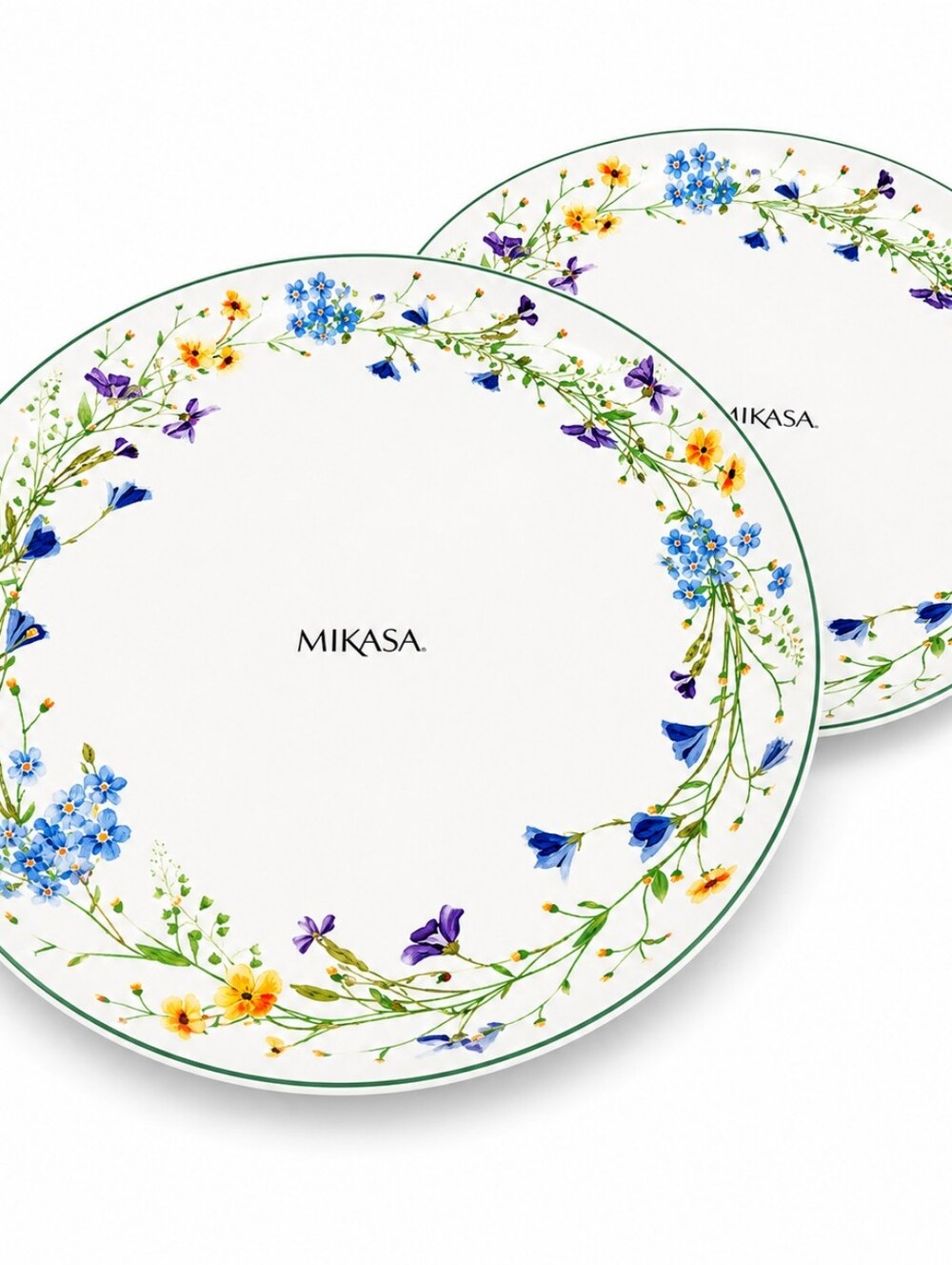 Mikasa Quinn 11” Bone China Dinner Plates Floral Set of 4